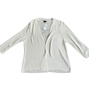 Women's Ann Taylor Cardigan Sweater XL White